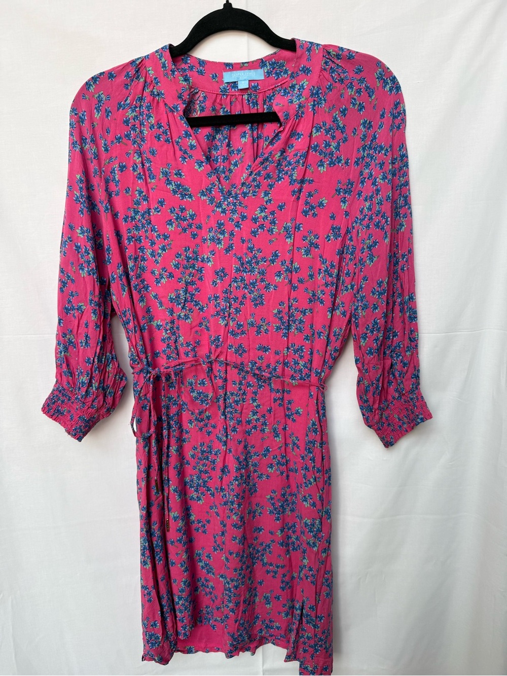 Draper James Pink Floral Tie-Waist Robe Dress
